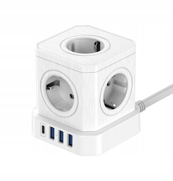 Kostka zasilająca Newell NL4385 GaN Power Cube 5 gniazda 3x USB-A, 1x USB-C