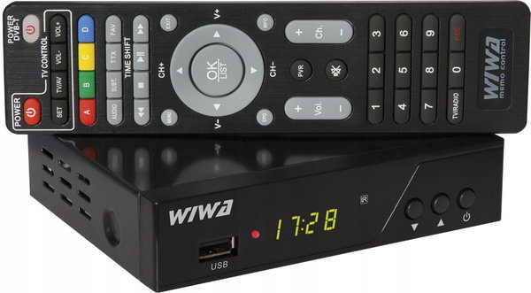Tuner Dekoder Wiwa H.265 PRO DekoderTelewizji Naziemnej DVB-T2 HEVC EPG PVR