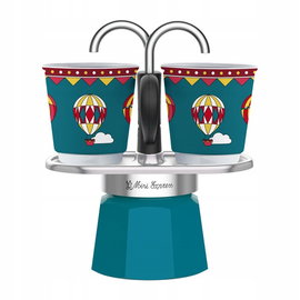 Kawiarka Bialetti Mini Express 2tz 100ml 2 filiżanki Niebieska