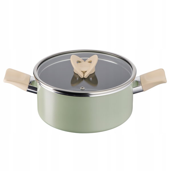 Garnek tradycyjny z pokrywką szklaną Tefal Blossom Indukcja Aluminium 3L