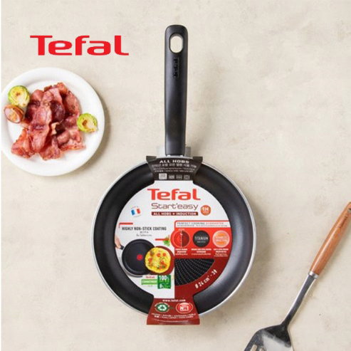 Patelnia TEFAL Start Easy 24 cm Titanium C2690421 Indukcja