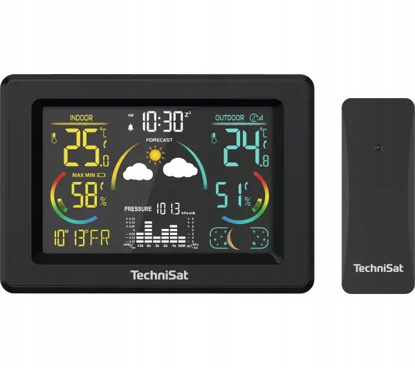 Stacja pogody TechniSat Imeteo 600 Zegar Budzik Data Pomiar temperatury