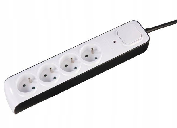 Listwa antyprzepięciowa Hama P2223762 Premium 4 gniazda 3 metry Biały