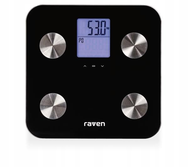Waga łazienkowa elektroniczna RAVEN EW006X do 180 kg Czarna