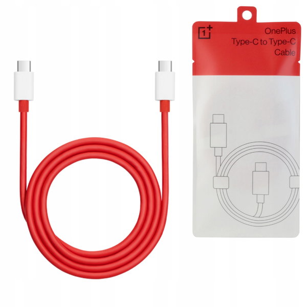 Kabel Przewód OnePlus USB-C do USB-C 12A 1 metr Czerwony