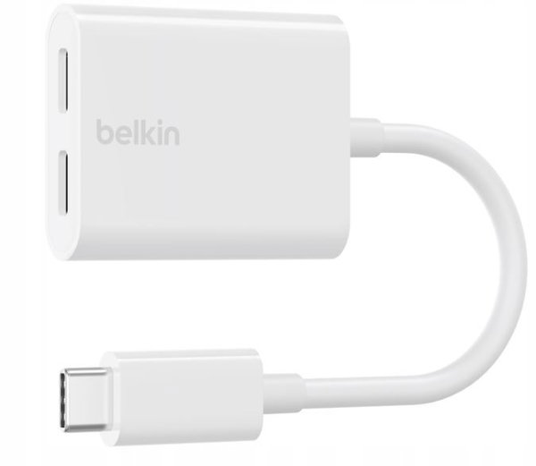 Adapter Przejściówka Belkin RockStar F7U081BTWH audio USB-C - 2x USB-C
