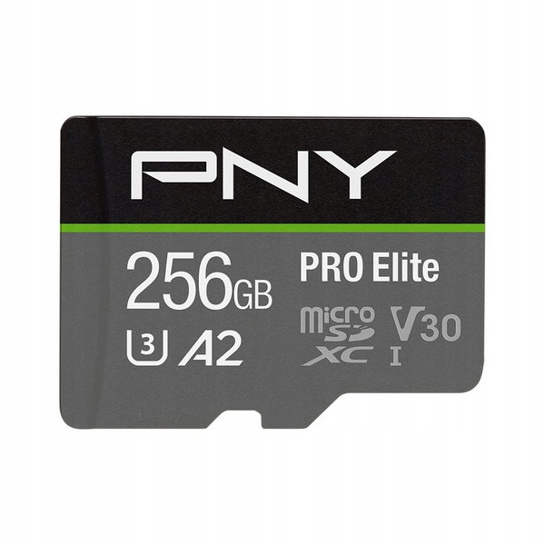 Karta pamięci PNY microSDXC PRO Elite 256GB 100 / 90 MB/s U3 / V30 / A2
