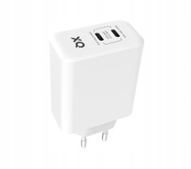 Ładowarka sieciowa Xqisit dual 2x USB-C - 67W Power Delivery 3.0 GaN Biały