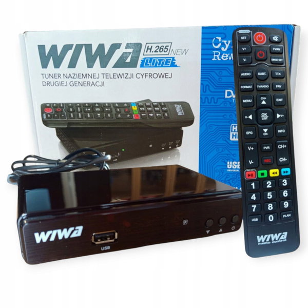 Dekoder Wiwa H.265 LITE Tuner DVB-T2 Telewizji Naziemnej EPG PVR Ready