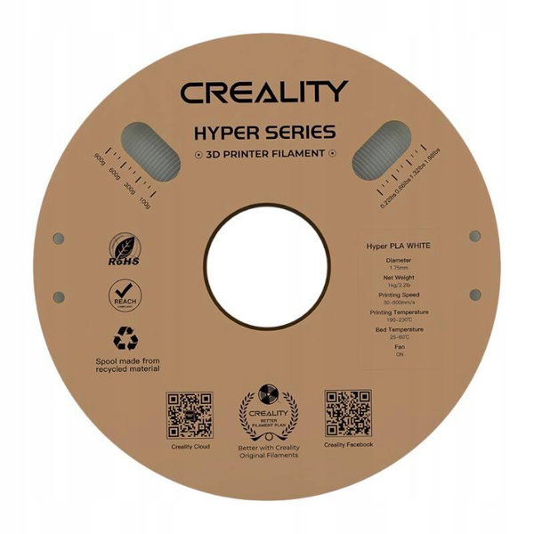 Filament Creality Hyper PLA 1,75mm Biały
