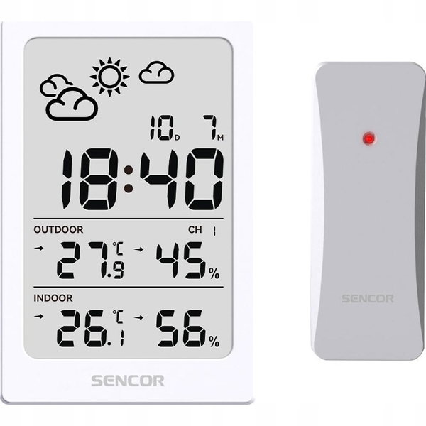 Stacja pogody Sencor SWS2300W Alarm Budzik Timer Prognozowanie pogody