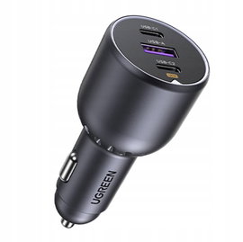 Ładowarka samochodowa UGREEN EC705 2x USB-C / USB 130W Czarna