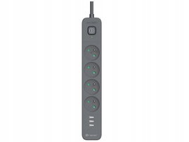 Listwa zasilająca Tracer TRALIS47685 Power Line+ 4 Gniazda 3x USB-A 5m