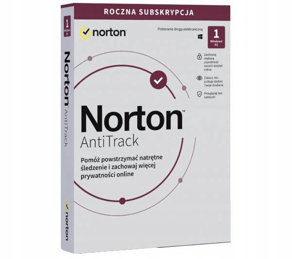 Oprogramowanie Norton AntiTrack BOX PL - 1 rok / 1 urządzenie