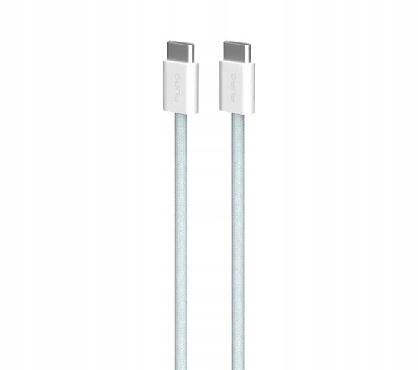 Kabel Przewód Puro USB-C do USB-C 60W 1,5 metra Niebieski