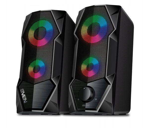 Głośniki komputerowe 2.0 Sven 410 RGB 6W USB Czarny
