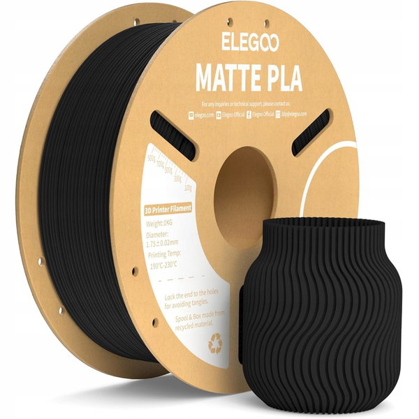 Filament do drukarki 3D Elegoo PLA Matte Czarny