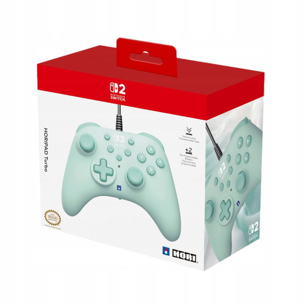 Gamepad przewodowy Hori Turbo Cozy Green Zielony do Nintendo Switch 2