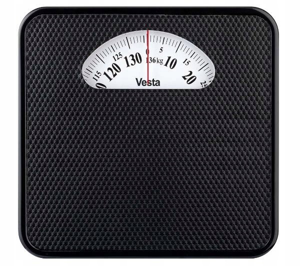 Waga łazienkowa tradycyjna mechaniczna Vesta EBS05B do 136kg Czarna