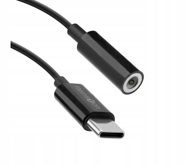 Adapter audio Reinston USB-C na jack 3,5 mm Czarny