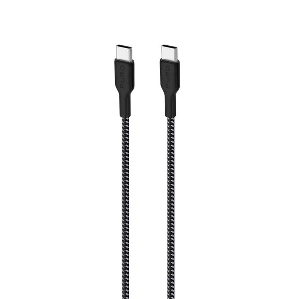 Kabel Przewód Puro Fabric Ultra Strong USB-C do USB-C - 1,2 metra Czarny