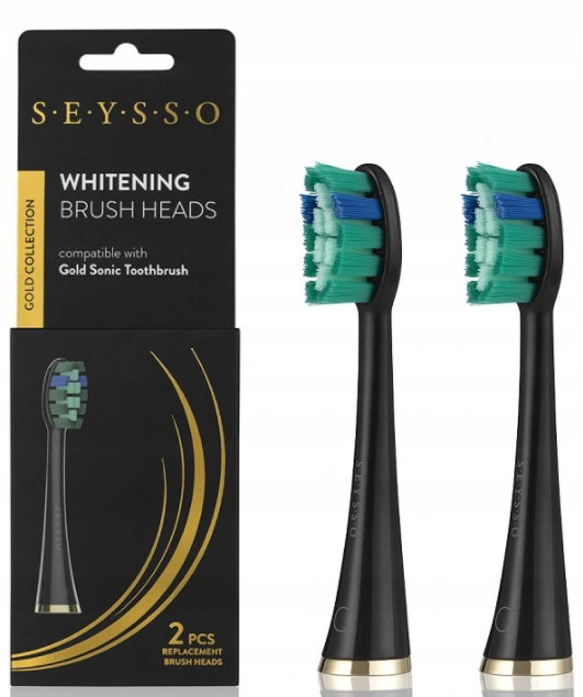 Końcówki do szczoteczki Seysso Gold Black SE0302B soniczne 2 sztuki