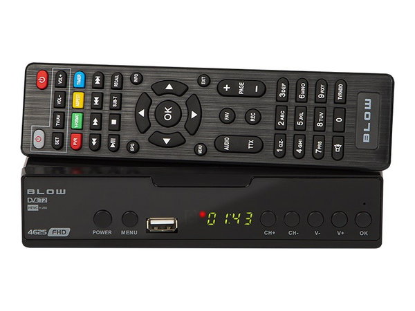 TUNER DEKODER DVB-T2 TV NAZIEMNEJ H.265 HEVC MPEG-4 FULL HD USB HDMI PILOT
