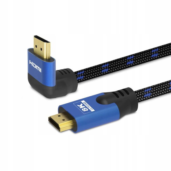 Kabel Przewód kątowy Savio CL-148 HDMI - HDMI 2.1 8K 3m Czarny