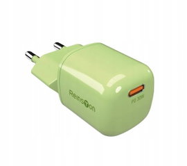 Ładowarka sieciowa uniwersalna Reinston GAN USB-C 30W Zielona