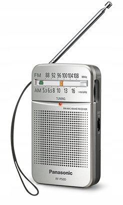 Radio na baterie przenośne kieszonkowe analogowe Panasonic RF-P50DEG-S