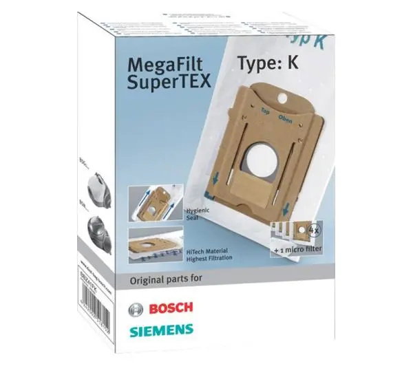 4 Worki Syntetyczne + filtr Bosch BBZ41FK Typ K
