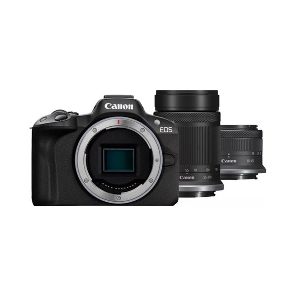 Aparat Canon EOS R50 + RF-S 18-45mm IS STM + RF-S 55-210mm IS STM