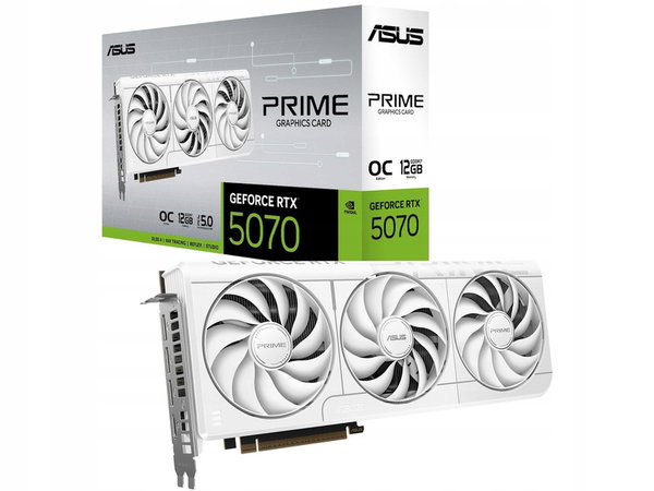 Karta graficzna ASUS GeForce RTX 5070 Prime OC White 12GB GDDR7 DLSS4