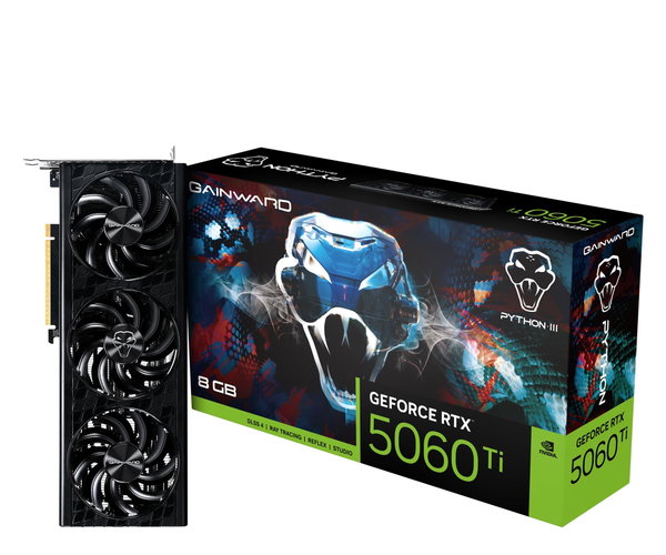 Karta graficzna Gainward GeForce RTX 5060 Ti Python III 8GB GDDR7 DLSS4