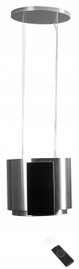 OKAP wyspowy 40 VDB Lamp Glass Inox LED