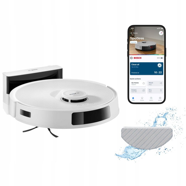 Robot sprzątający Bosch Spotless BCRC1W 11 000 Pa Smart Vision Biały