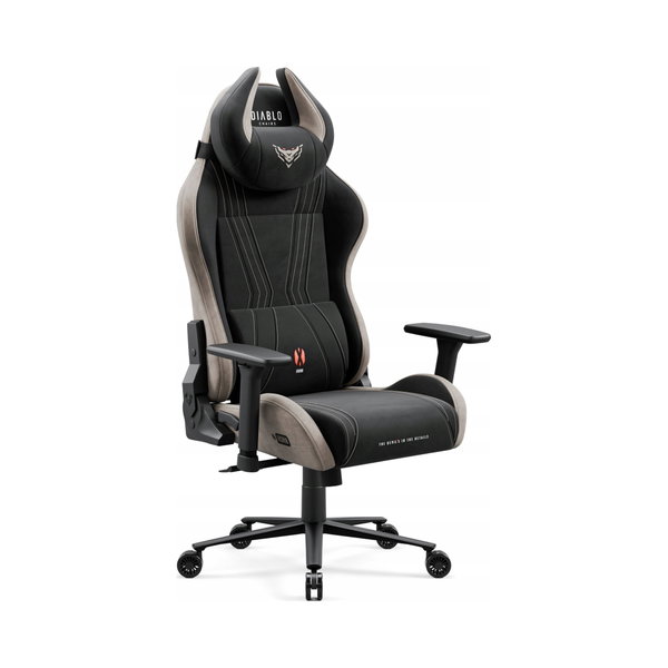 Fotel gamingowy DIABLO Chairs X-Horn 2.0 Normal Size Camel Black Tkanina