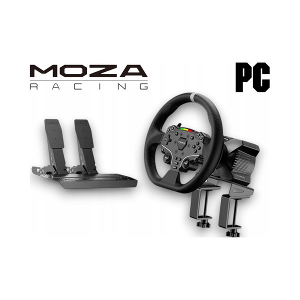 Kierownica Moza Baza R3 + kierownica + pedały SRP-Lite + zaciski RS074 (PC)