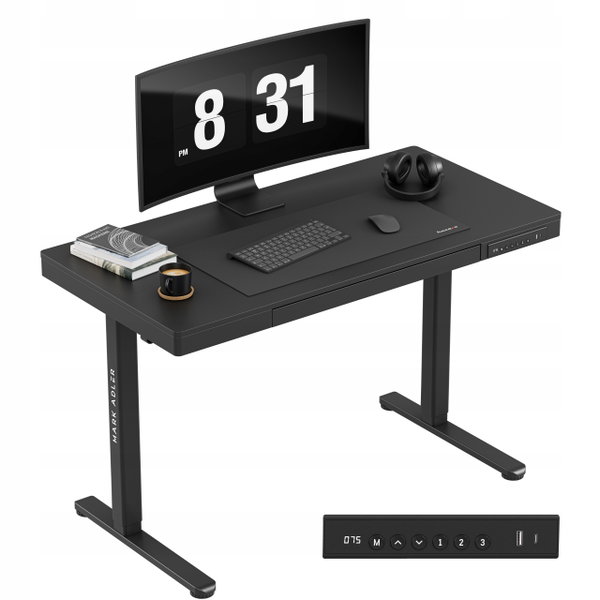 Biurko gamingowe Huzaro Leader 8.2 Black (elektryczna regulacja)