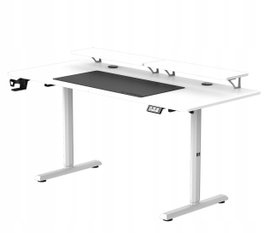 Biurko Ultradesk HIGHLANDER XXL Białe Elektryczna regulacja