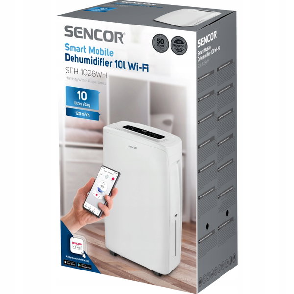 Osuszacz Powietrza Mobilny Inteligentny Sencor SDH 1028WH 1,5L 235W 35m2