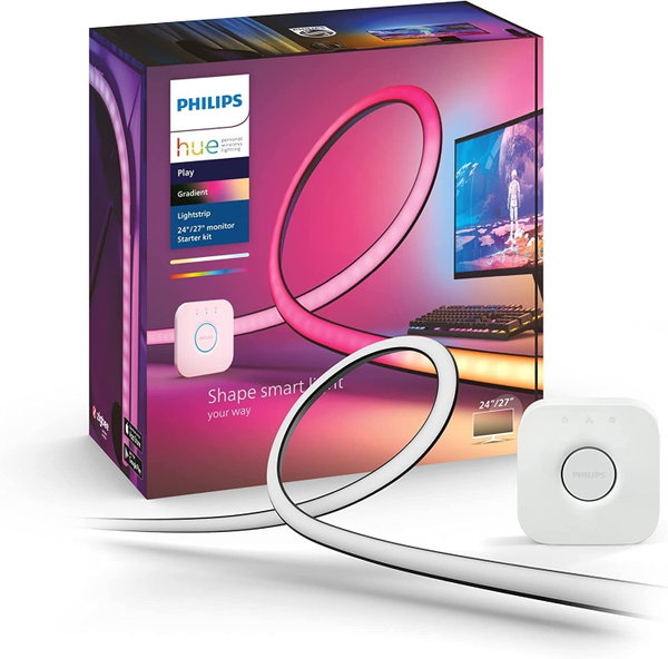 Tasma LED smart Philips Hue Gradient PC strip 24"-27" starter kit