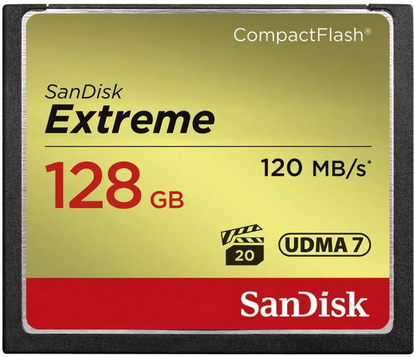 Karta CF Sandisk 128GB Extreme zapis 85MB/s odczyt 120MB/s