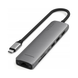 Hub USB Satechi 7-in-1 USB-C Slim Multiport Adapter with Ethernet