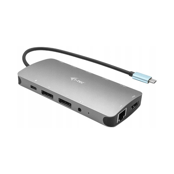 i-tec USB-C Metal Nano Dock 2x DP 1x HDMI 4K LAN Audio PD 100W