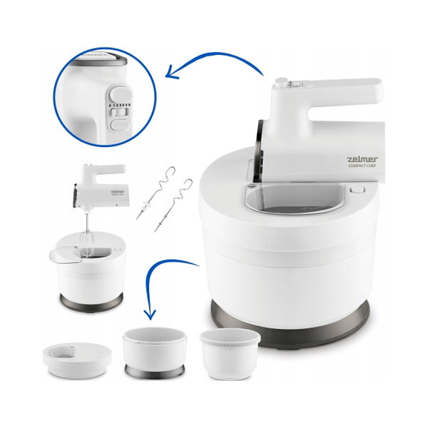 Mikser ręczny z misą Zelmer ZHM2759 Compact Chef 1000 W biały
