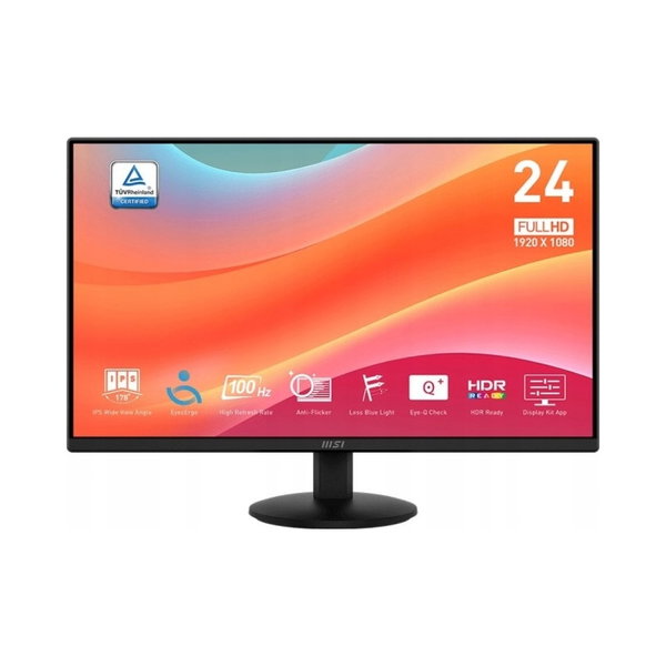 Monitor MSI PRO MP242L 23.8 FHD LED 100Hz matowy czarny