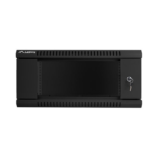 Szafa RACK Lanberg Wisząca 19" 4U 600x450mm jednosekcyjna (czarna)