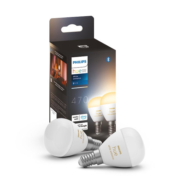 Philips Hue Philips Hue White ambiance Żarówka kulka E14 470 lm 2 szt