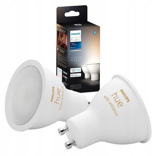 Philips Hue Hue White ambiance Inteligentny reflektor punktowy GU10 (2 s